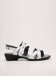 Sandales/nu pieds tissage satiné talon plat jusqu'à 3cm blanc SAIMON femme
