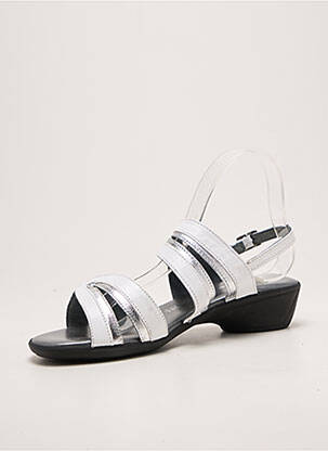 Sandales/nu pieds tissage satiné talon plat jusqu'à 3cm blanc SAIMON femme