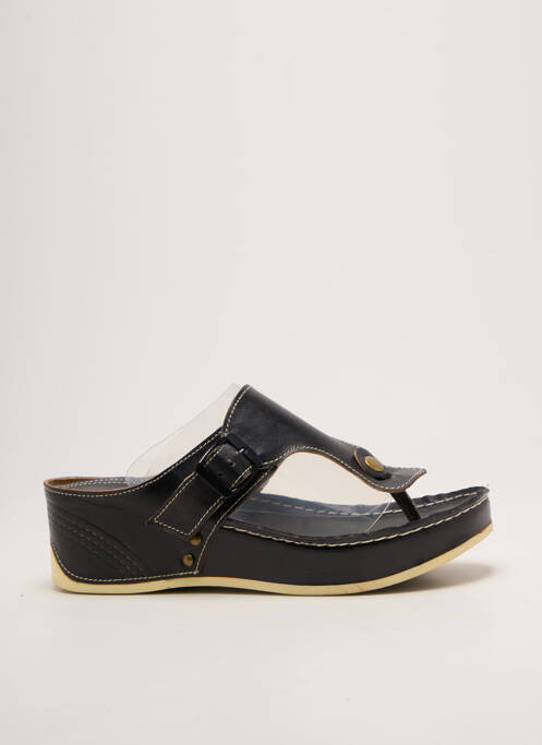 Tongs  talon de 4 à 6cm noir LAURA VITA femme