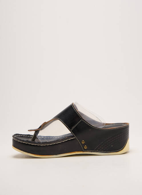 Tongs  talon de 4 à 6cm noir LAURA VITA femme