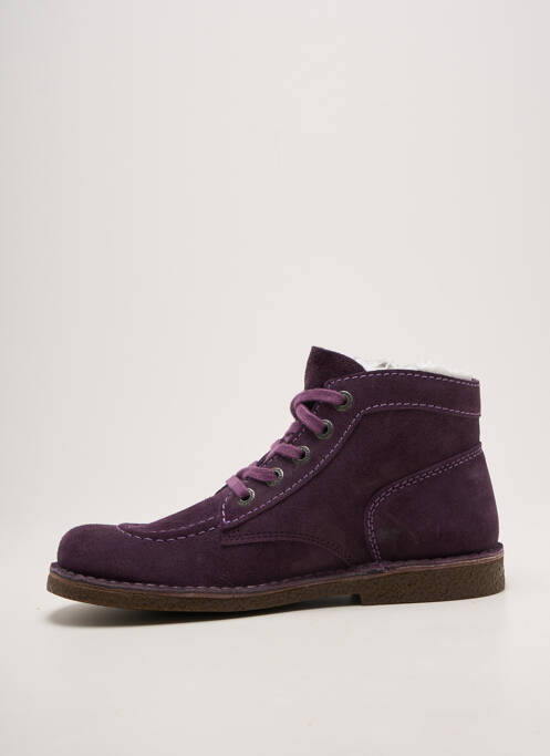 Bottines/boots talon bas talon plat jusqu'à 3cm violet KICKERS femme