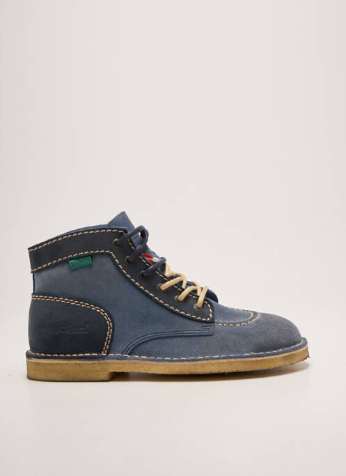 Bottines/boots fermeture lacets bout rond bleu KICKERS garcon