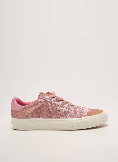 Baskets tissage tissage pailleté bout rond rose VICTORIA fille