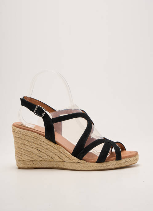 Espadrilles fermeture boucle(s) talon de 7 à 9cm noir CARMEN SAIZ femme