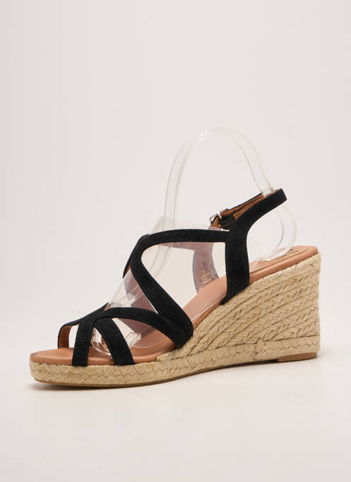 Espadrilles fermeture boucle(s) talon de 7 à 9cm noir CARMEN SAIZ femme