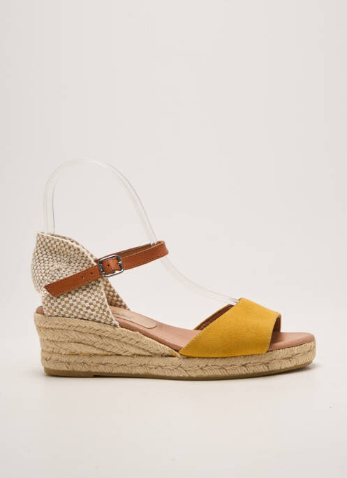 Espadrilles fermeture boucle(s) talon de 4 à 6cm jaune CARMEN SAIZ femme
