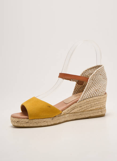 Espadrilles fermeture boucle(s) talon de 4 à 6cm jaune CARMEN SAIZ femme