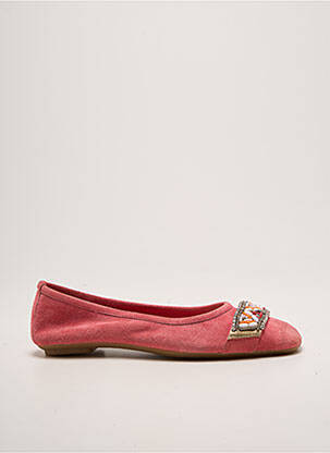 Ballerines bout carré talon plat jusqu'à 3cm rose REQINS femme
