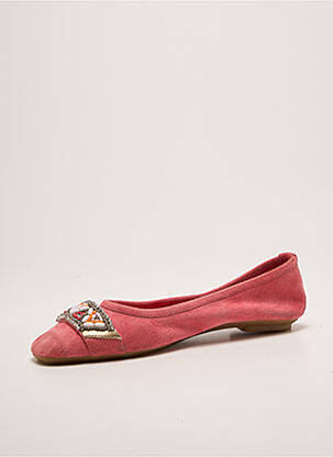 Ballerines bout carré talon plat jusqu'à 3cm rose REQINS femme