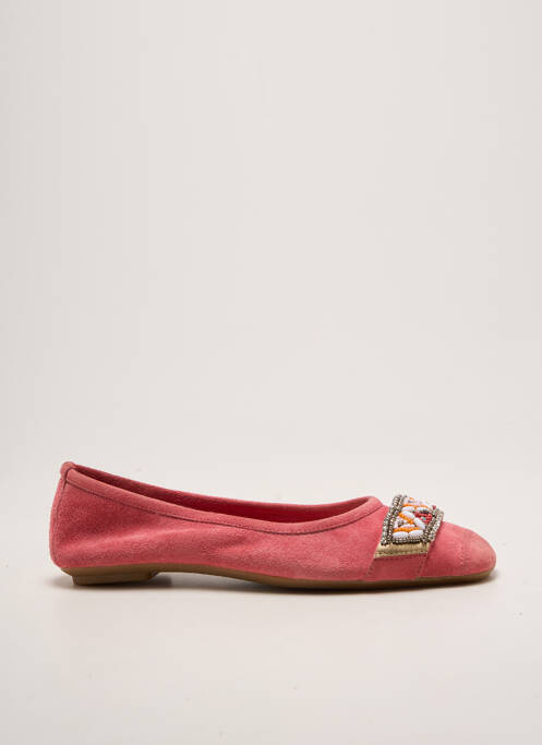 Ballerines bout carré talon plat jusqu'à 3cm rose REQINS femme