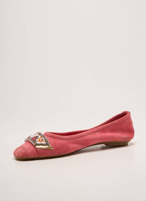 Ballerines bout carré talon plat jusqu'à 3cm rose REQINS femme