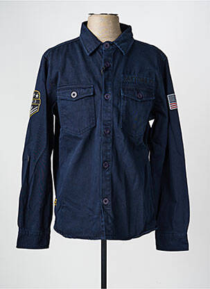 Veste casual fermeture boutonnée sur le devant bleu DAYTONA homme