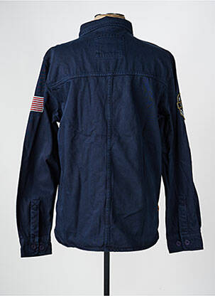 Veste casual fermeture boutonnée sur le devant bleu DAYTONA homme