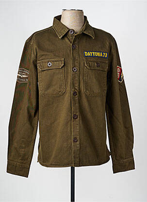 Veste casual fermeture boutonnée sur le devant vert DAYTONA homme