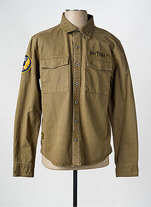 Chemise manches longues poches vert DAYTONA homme