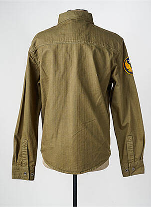 Chemise manches longues poches vert DAYTONA homme