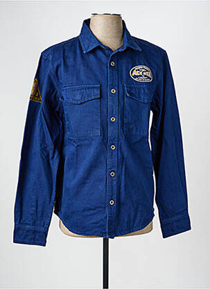 Chemise manches longues manches longues bleu DAYTONA homme