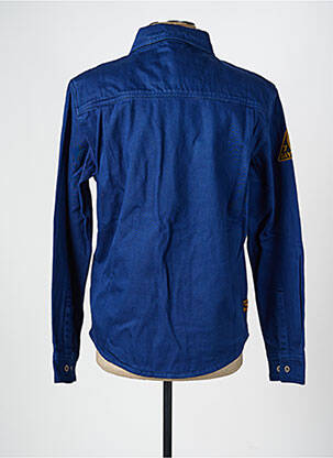 Chemise manches longues poches bleu DAYTONA homme