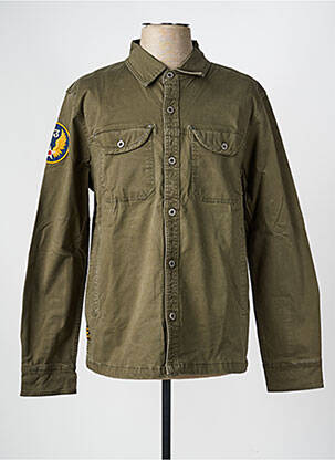 Veste casual fermeture boutonnée sur le devant vert DAYTONA homme