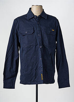 Veste casual fermeture boutonnée sur le devant bleu DAYTONA homme