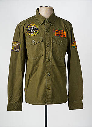 Veste casual fermeture boutonnée sur le devant vert DAYTONA homme