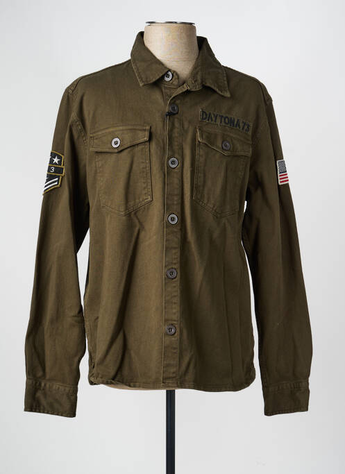Veste casual fermeture boutonnée sur le devant vert DAYTONA homme