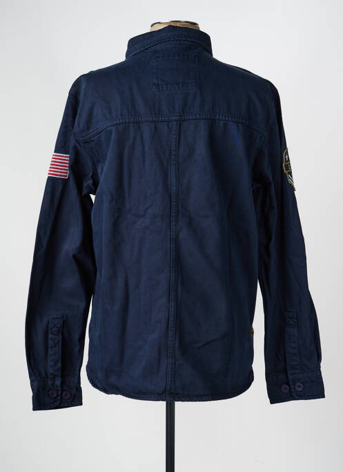 Veste casual fermeture boutonnée sur le devant bleu DAYTONA homme