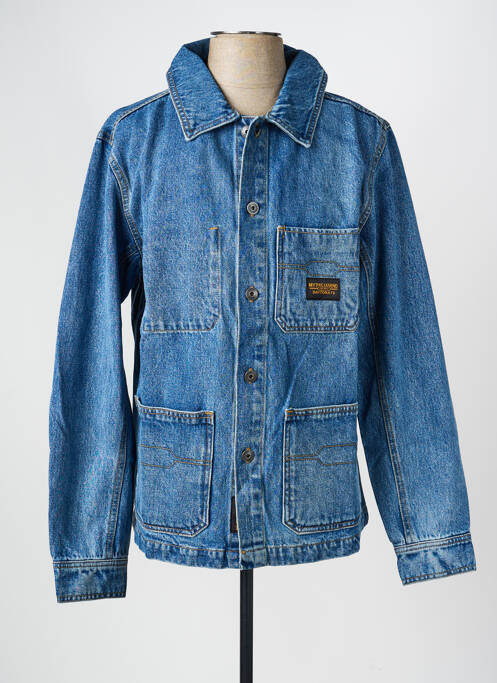 Veste casual fermeture boutonnée sur le devant bleu DAYTONA homme