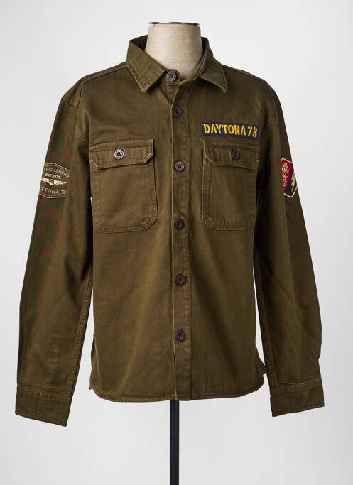 Veste casual fermeture boutonnée sur le devant vert DAYTONA homme