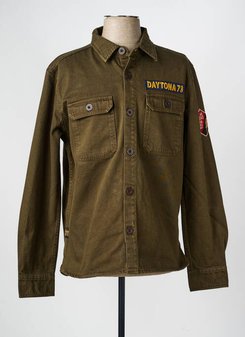 Veste casual fermeture boutonnée sur le devant vert DAYTONA homme