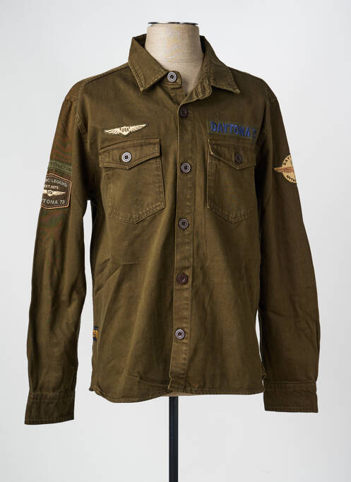 Veste casual fermeture boutonnée sur le devant vert DAYTONA homme