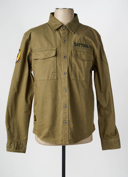 Chemise manches longues manches longues vert DAYTONA homme