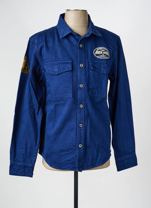 Chemise manches longues manches longues bleu DAYTONA homme