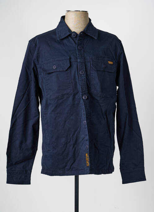 Veste casual fermeture boutonnée sur le devant bleu DAYTONA homme