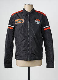 Blouson col officier noir DAYTONA homme