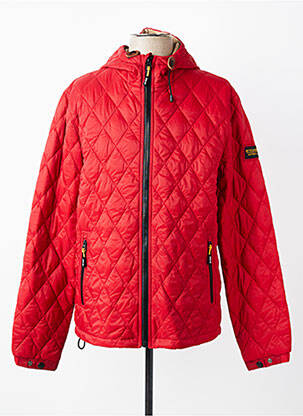 Doudoune poches a capuche rouge DAYTONA homme