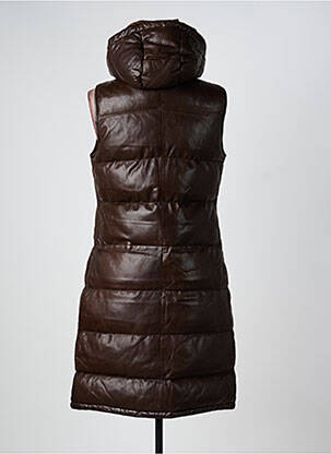 Doudoune poches a capuche marron ROSE GARDEN femme