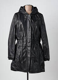 Parka manches longues a capuche noir ROSE GARDEN femme