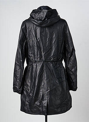 Parka manches longues a capuche noir ROSE GARDEN femme
