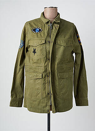 Parka manches longues sans capuche vert ROSE GARDEN femme