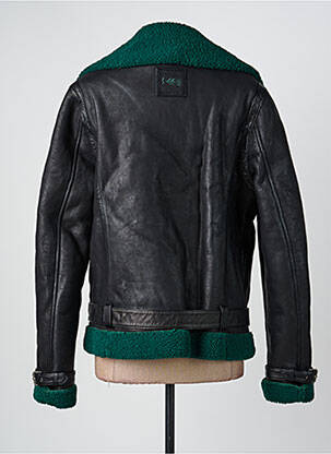 Blouson effet matière satinée noir ROSE GARDEN femme