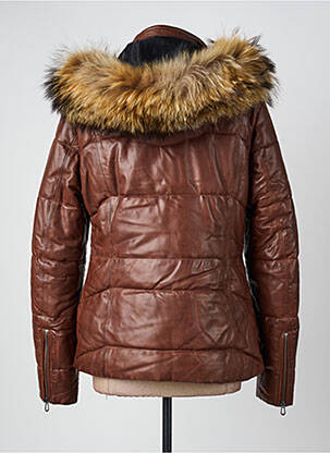 Doudoune poches a capuche marron ROSE GARDEN femme