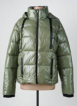 Doudoune poches a capuche vert ROSE GARDEN femme