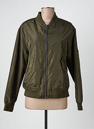 Blouson effet matière satinée vert ROSE GARDEN femme