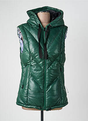 Doudoune poches a capuche vert ROSE GARDEN femme
