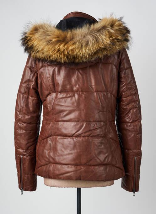 Doudoune poches a capuche marron ROSE GARDEN femme