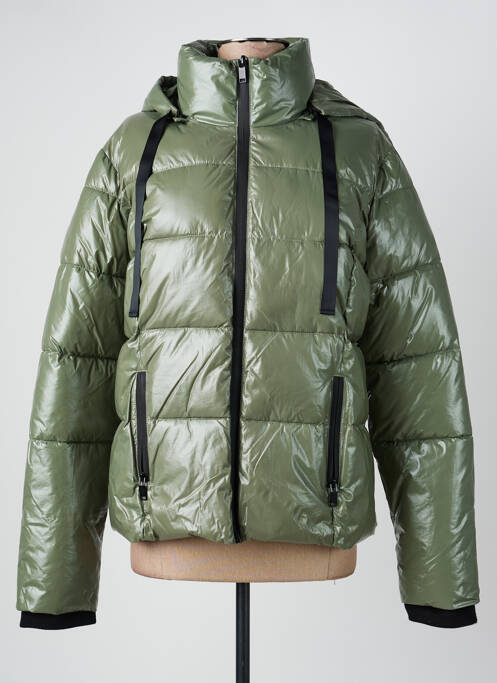 Doudoune poches a capuche vert ROSE GARDEN femme