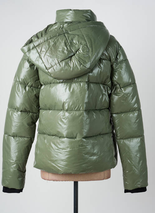 Doudoune poches a capuche vert ROSE GARDEN femme