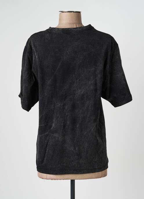 T-shirt sérigraphie manches courtes noir ROSE GARDEN femme