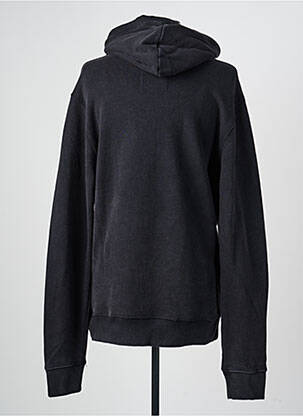 Sweat-shirt à capuche tissage jersey manches longues noir DAYTONA homme